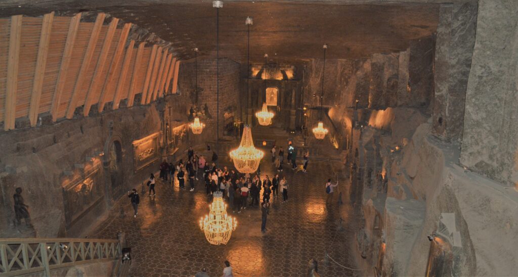 chapel made of salt in Wieliczka salt mine